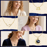 PANTIDE 3Pcs Libra Zodiac Crescent Moon Layer Necklaces for Women Girls