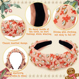 PANTIDE Christmas Gingerbread Man Jeweled Knotted Headband for Women Girls