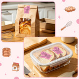 PANTIDE 500 Count Baked with Love Cottage Food Law Labels Stickers (Pink)