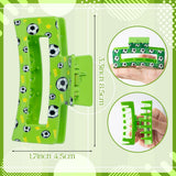 PANTIDE 4Pcs Soccer Hair Claw Clips for Women Girls - Sport Game Day Rectangle Nonslip Banana Hair Clips, Thin Thick Short Long Curly Hair Accessories, Birthday Party Gift for Player Team