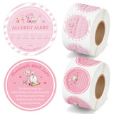 PANTIDE 1000 Count Cottage Food Law & Allergy Alert Labels Pink Stickers