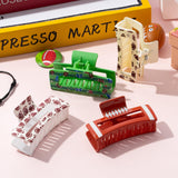 PANTIDE 4Pcs Football Hair Claw Clips for Women Girls - Sport Game Day Rectangle Nonslip Clips Hair Accessories for School Daily Football Party Favor Small Gifts Strong Hold for Thin Thick Curly