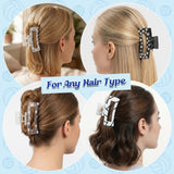 PANTIDE 4Pcs Volleyball Hair Claw Clips for Women Girls - Sport Game Day Rectangle Nonslip Banana Hair Clips, Thin Thick Short Long Curly Hair Accessories, School Volleyball Party Birthday Fans Gift