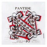 PANTIDE 4Pcs Football Red Ribbon Boot Bows for Martin Western Cowgirl