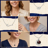 PANTIDE 3Pcs Cancer Zodiac Crescent Moon Layer Necklaces for Women Girls