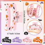 PANTIDE 4Pcs Halloween Cute Ghost Hair Claw Clips for Women Girls