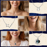 PANTIDE 3Pcs Taurus Zodiac Crescent Moon Layer Necklaces for Women Girls
