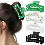 PANTIDE 4Pcs Golf Hair Claw Clips for Women Girls - Golf Ball Club Sport Rectangle Nonslip Banana Hair Clips, Thin Thick Short Long Curly Hair Accessories, Game Day Party Birthday Gifts