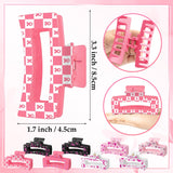 PANTIDE 8Pcs Breast Cancer Awareness Hair Claw Clips for Women Girls