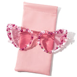 PANTIDE Pink Pony Club Sunglasses - Western Cowgirl Pearl Heart Shaped Sunglasses, Bachelorette Party Birthday Accessories Bach Gift Pop Concert Outfit for Women Girls (Pink)