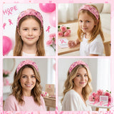 PANTIDE Breast Cancer Awareness Jeweled Knotted Headband for Women Girls