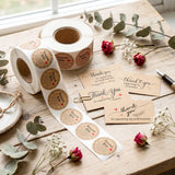 PANTIDE 500 Count Cottage Food Law Labels Stickers & 120Pcs Thank You Card