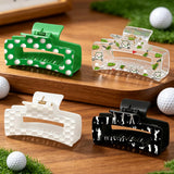 PANTIDE 4Pcs Golf Hair Claw Clips for Women Girls - Golf Ball Club Sport Rectangle Nonslip Banana Hair Clips, Thin Thick Short Long Curly Hair Accessories, Game Day Party Birthday Gifts