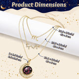 PANTIDE 3Pcs Scorpio Zodiac Crescent Moon Layer Necklaces for Women Girls