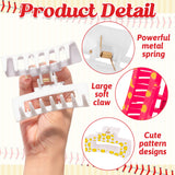 PANTIDE 8Pcs Softball Hair Claw Clips for Women Girls - Sport Game Day Rectangle Nonslip Banana Hair Clips, Thin Thick Short Long Curly Hair Accessories, School Daily Softball Party Birthday Gift