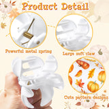 PANTIDE 3Pcs Fall Pumpkin Maple Leaf Hair Claw Clips for Women Girls