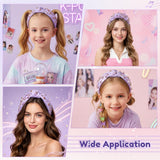 PANTIDE Kpop Jeweled Knotted Headband for Women Girls Singer Fans (Purple)