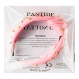PANTIDE Flamingo Jeweled Knotted Headband - Summer Flamingo Rhinestone Embellished Headband Non Slip Wide Top Knot Hairband Hair Accessories Hawaii Beach Pool Party Birthday Gift for Women Girl (Pink)