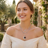 PANTIDE 3Pcs Cancer Zodiac Crescent Moon Layer Necklaces for Women Girls