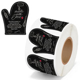 PANTIDE 500 Count Made with Love Cottage Food Law Labels Stickers (Black)