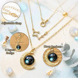 PANTIDE 3Pcs Taurus Zodiac Crescent Moon Layer Necklaces for Women Girls