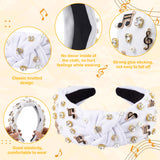 PANTIDE Musical Notes Jeweled Knotted Headband for Music Lover Women Girls