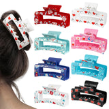 PANTIDE 8Pcs Nurse Hair Claw Clips for Women Girls - Cute Medical Heart Rectangle Nonslip Banana Hair Clips, Thin Thick Short Long Curly Accessories, Nurses Day Gift for Nursing Student Doctors