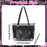 PANTIDE Ita Crossbody Tote Bag DIY Clear Pin Display Bag with Insert