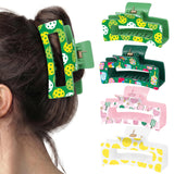 PANTIDE 4Pcs Pickleball Players Sport Lover Hair Claw Clips for Women Girls