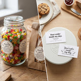 PANTIDE 500 Count Cottage Food Law Labels Stickers & 120Pcs Thank You Card