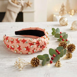 PANTIDE Christmas Gingerbread Man Jeweled Knotted Headband for Women Girls