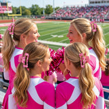 PANTIDE 12Pcs Breast Cancer Awareness Football Hair Claw for Women Girls