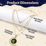 PANTIDE 3Pcs Aries Zodiac Crescent Moon Layer Necklaces for Women Girls