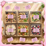 PANTIDE 500 Count Cottage Food Law Labels Sticker Pink Fancy Shape