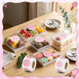 PANTIDE 1000 Count Cottage Food Law & Allergy Alert Labels Pink Stickers