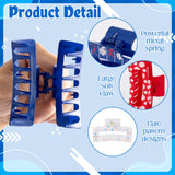 PANTIDE 4Pcs Baseball Hair Claw Clips for Women Girls - Sport Game Day Baseball Rectangle Nonslip Banana Hair Clips, Thin Thick Short Long Curly Hair Accessories, Birthday Party Gift for Player Team