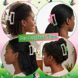 PANTIDE 4Pcs Pink and Green Sister Hair Claw Clips for Women Girls
