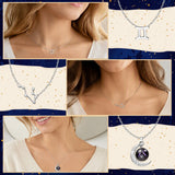 PANTIDE 3Pcs Gemini Zodiac Crescent Moon Layer Necklaces for Women Girls