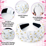PANTIDE Cheerleader Jeweled Knotted Headband - Cheerleading Team Girls Megaphone Rhinestone Pearl Embellished Headband Non Slip Hairband Hair Accessories Party Birthday Gift for Women Girls (White)