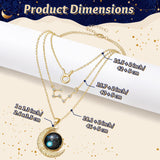 PANTIDE 3Pcs Taurus Zodiac Crescent Moon Layer Necklaces for Women Girls