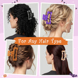 PANTIDE 4Pcs Halloween Pumpkin Silicone Hair Claw Clips for Women Girls