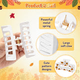 PANTIDE 4Pcs Fall Thanksgiving Turkey Pumpkin Hair Claw Clip for Women Girl