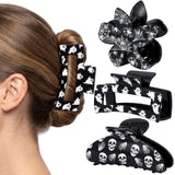 PANTIDE 3Pcs Halloween Spooky Spider Web Hair Claw Clips for Women Girls