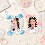 PANTIDE DIY Lace Kpop Photocard Holder Keychain Toploaders Decoration Kit