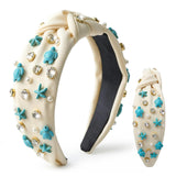 PANTIDE Sea Turtle Starfish Jeweled Knotted Headband for Women Girls