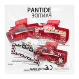 PANTIDE 4Pcs Christmas Plaid Snowflake Elk Hair Claw Clips for Women Girls