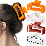 PANTIDE 4Pcs Sports Ball Hair Claw Clips for Women Girls - Football Basketball Soccer Baseball Rectangle Nonslip Hair Clips, Thin Thick Short Long Curly Hair Accessories, School Party Birthday Gift