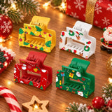 PANTIDE 4Pcs Christmas Santa Snowflake Small Hair Claw Clips for Women Girl