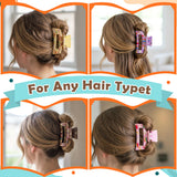 PANTIDE 8Pcs Book Hair Claw Clips for Women Girls - Back to School Bookish Reading Club Funny Rectangle Nonslip Banana Hair Clips, Thin Thick Short Long Curly Hair Accessories, Teacher Book Lover Gift