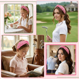 PANTIDE Golf Jeweled Knotted Headband for Women Girls (Pink)